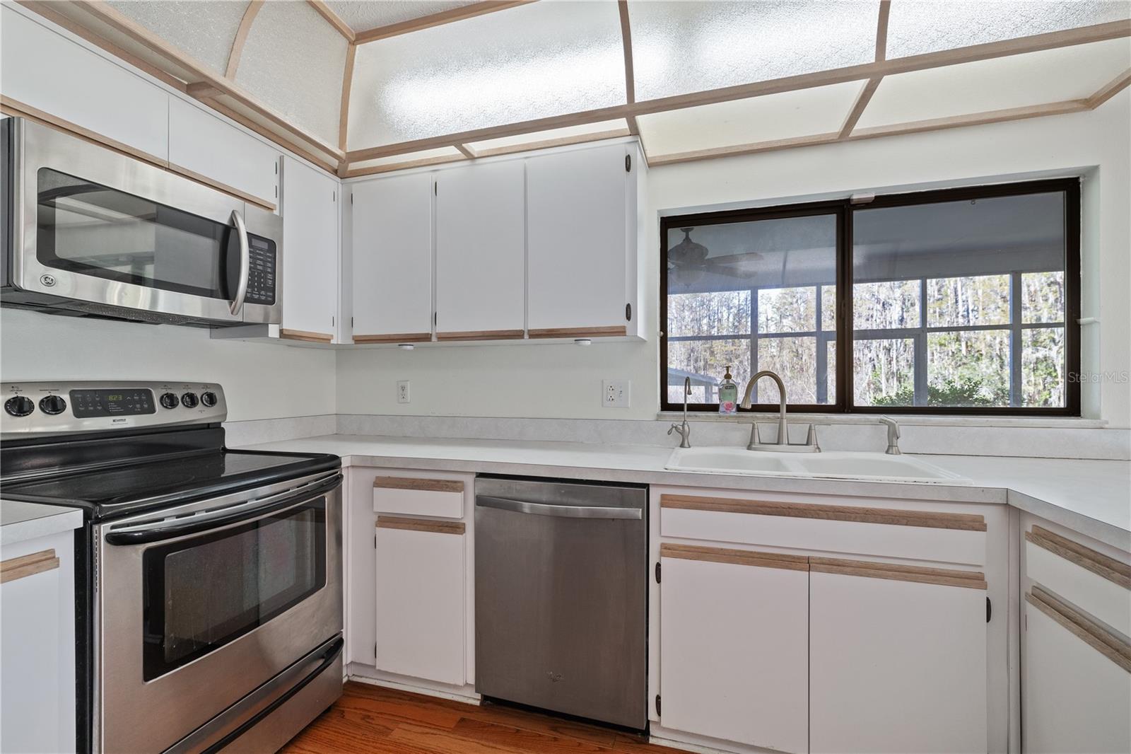 Kitchen with Waterfront Views