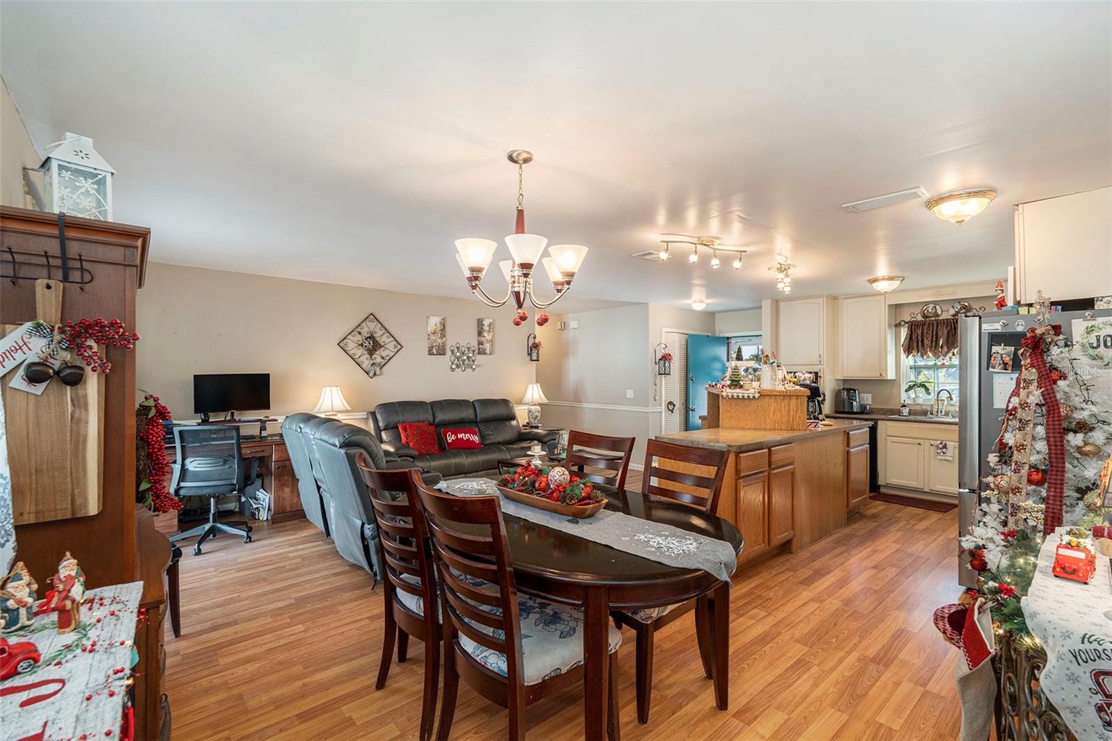 View from the laundry room into main living area