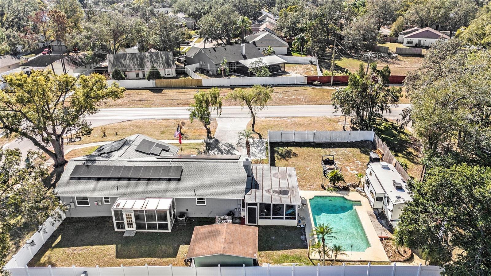 Aerial view of property