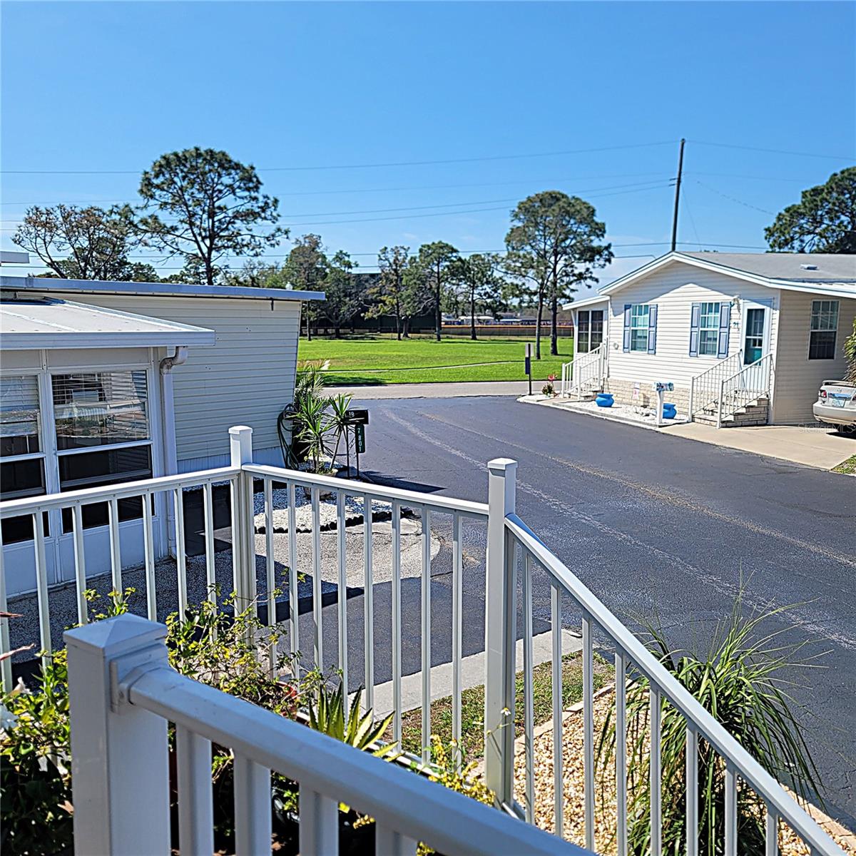 View of the park from your porch