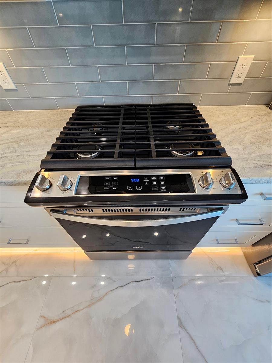 Counter Height Gas Range.