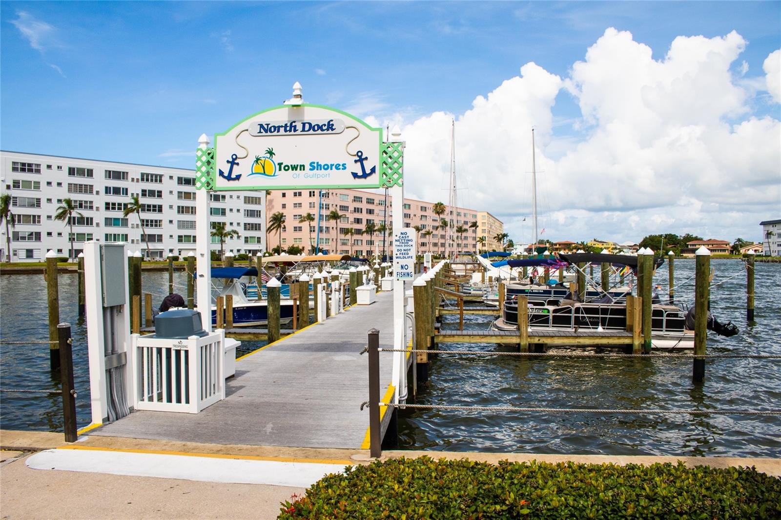 Town Shores Marina w/ Rentable Slips For Residents Only.