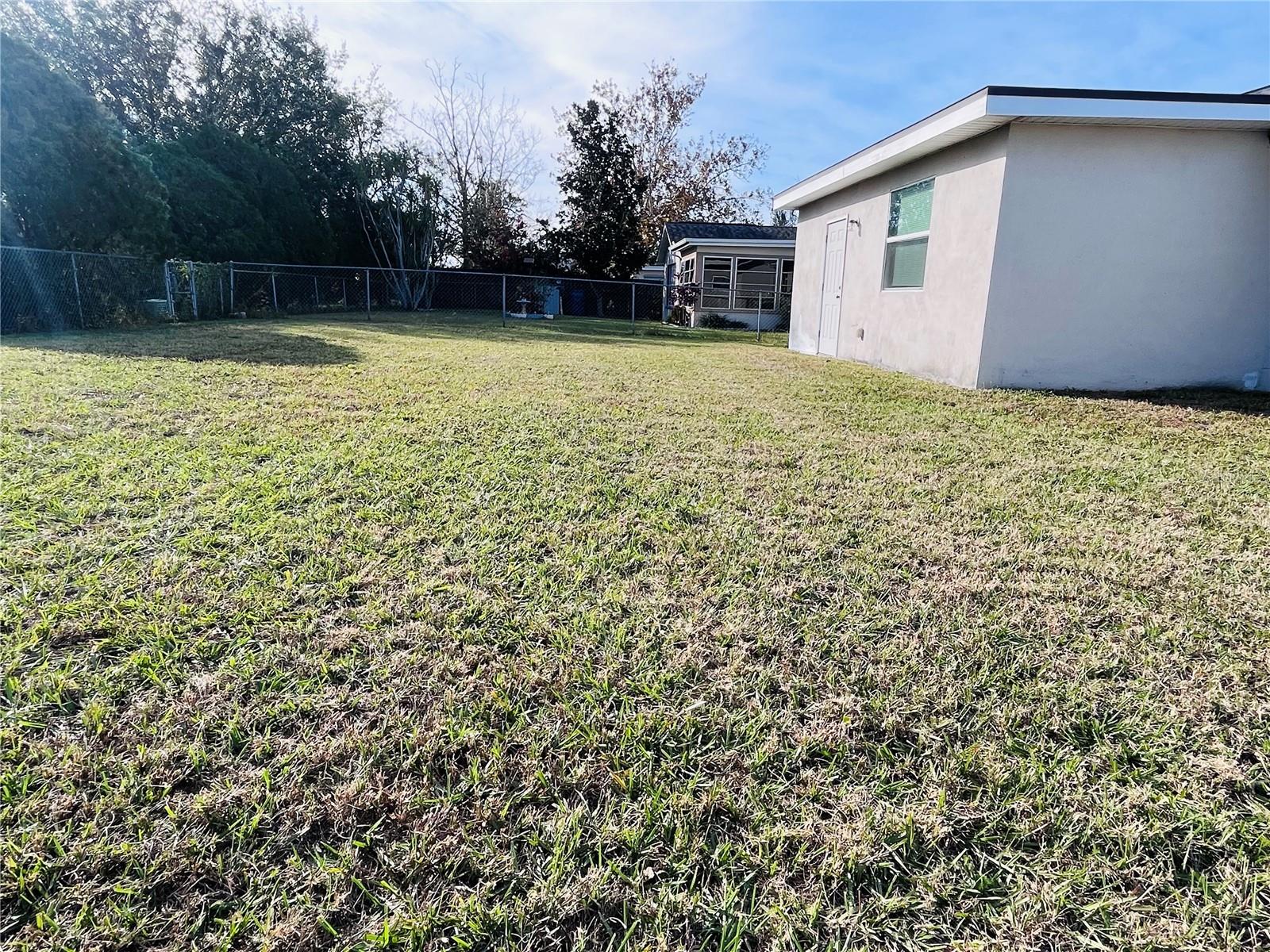 Vast Fenced In Backyard