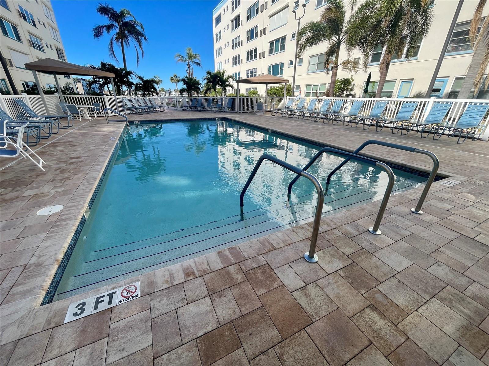 Gorgeous heated pool awaits you at the Jamison!