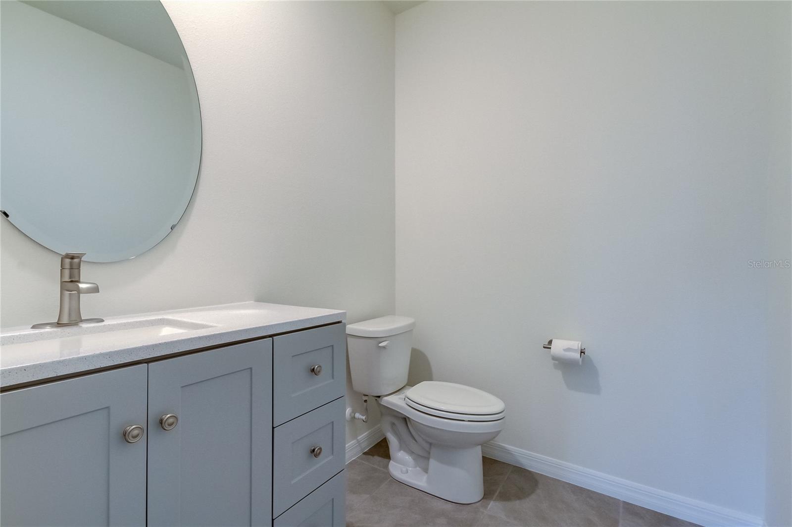 powder room by living room