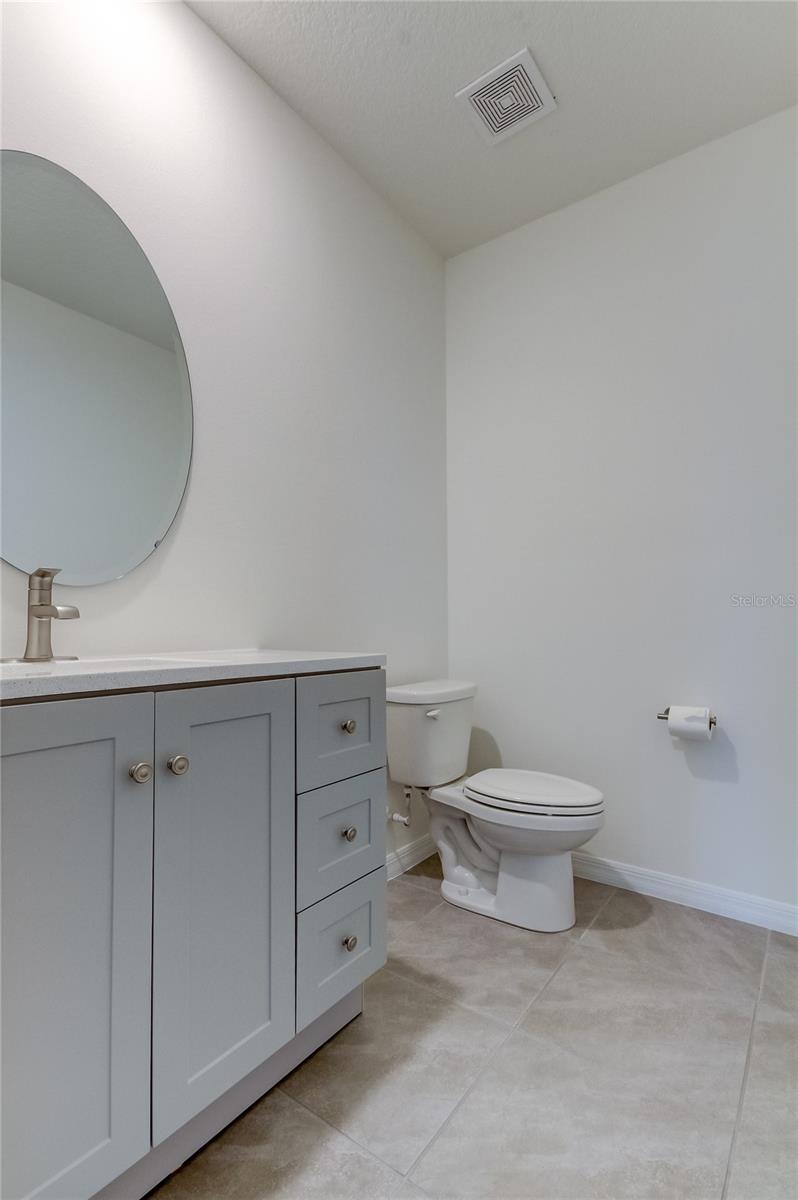 powder room by living room