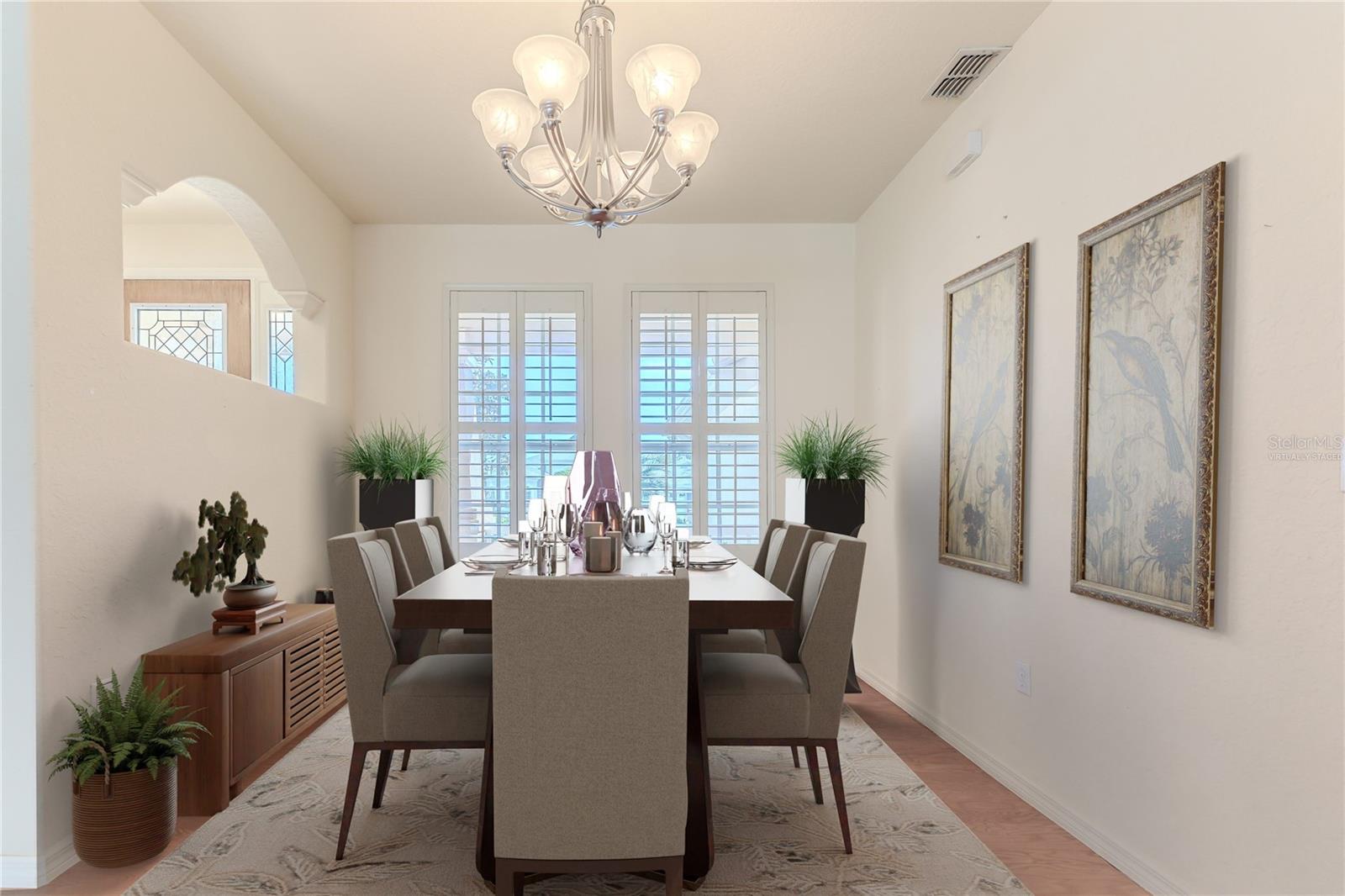 Virtually Staged Dining Room