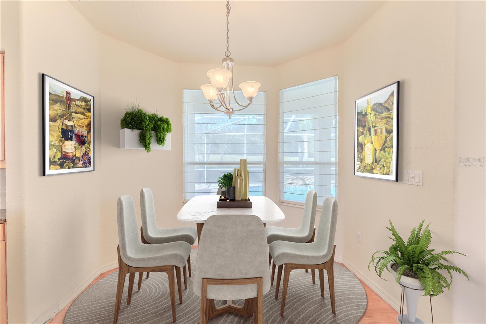 Virtually Staged Breakfast Nook