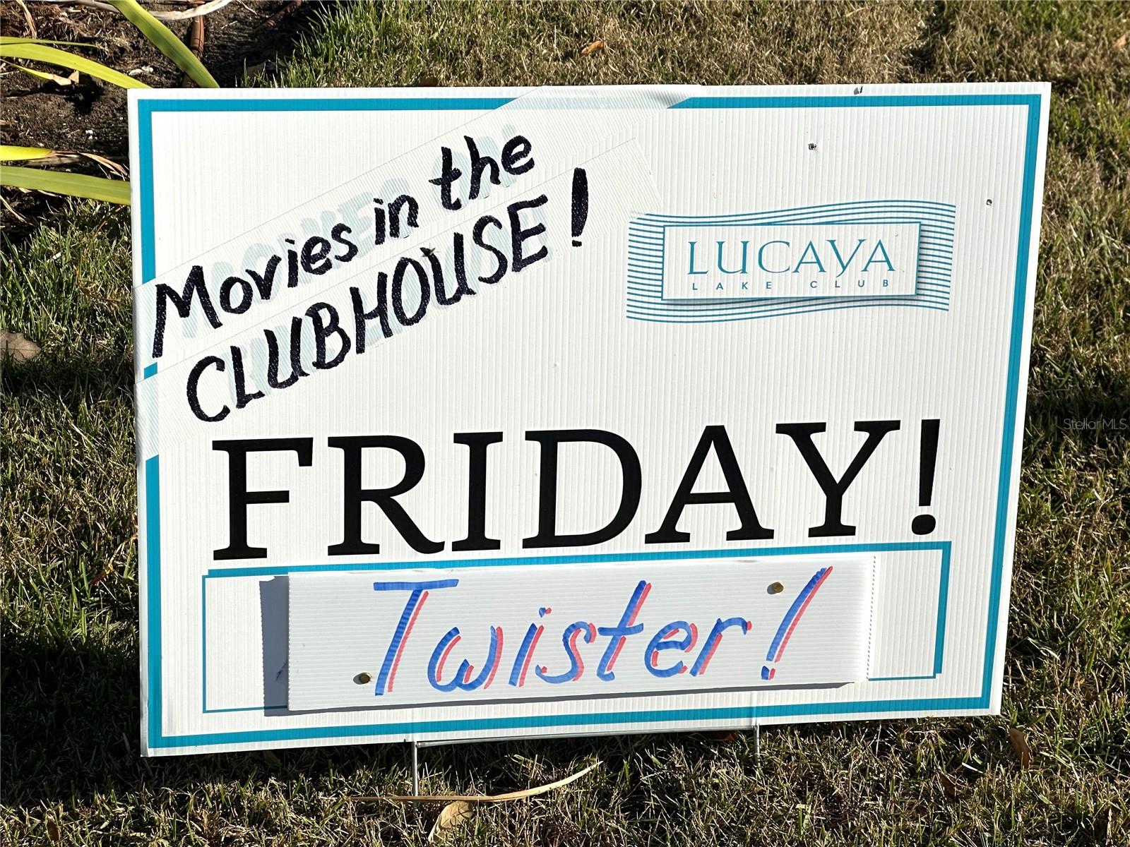 Enjoy movie night at the clubhouse!