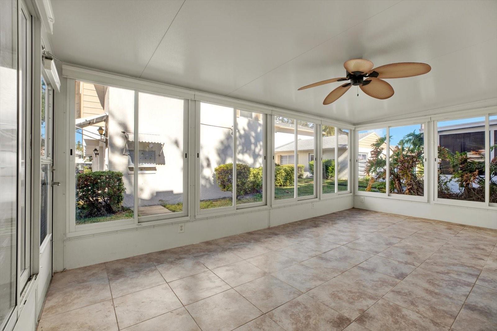 Generous screened-in lanai, perfect for relaxing or entertaining.