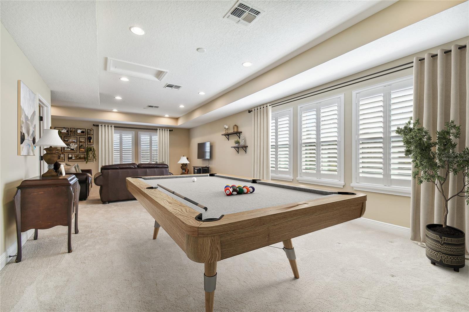 Virtually staged Bonus Room