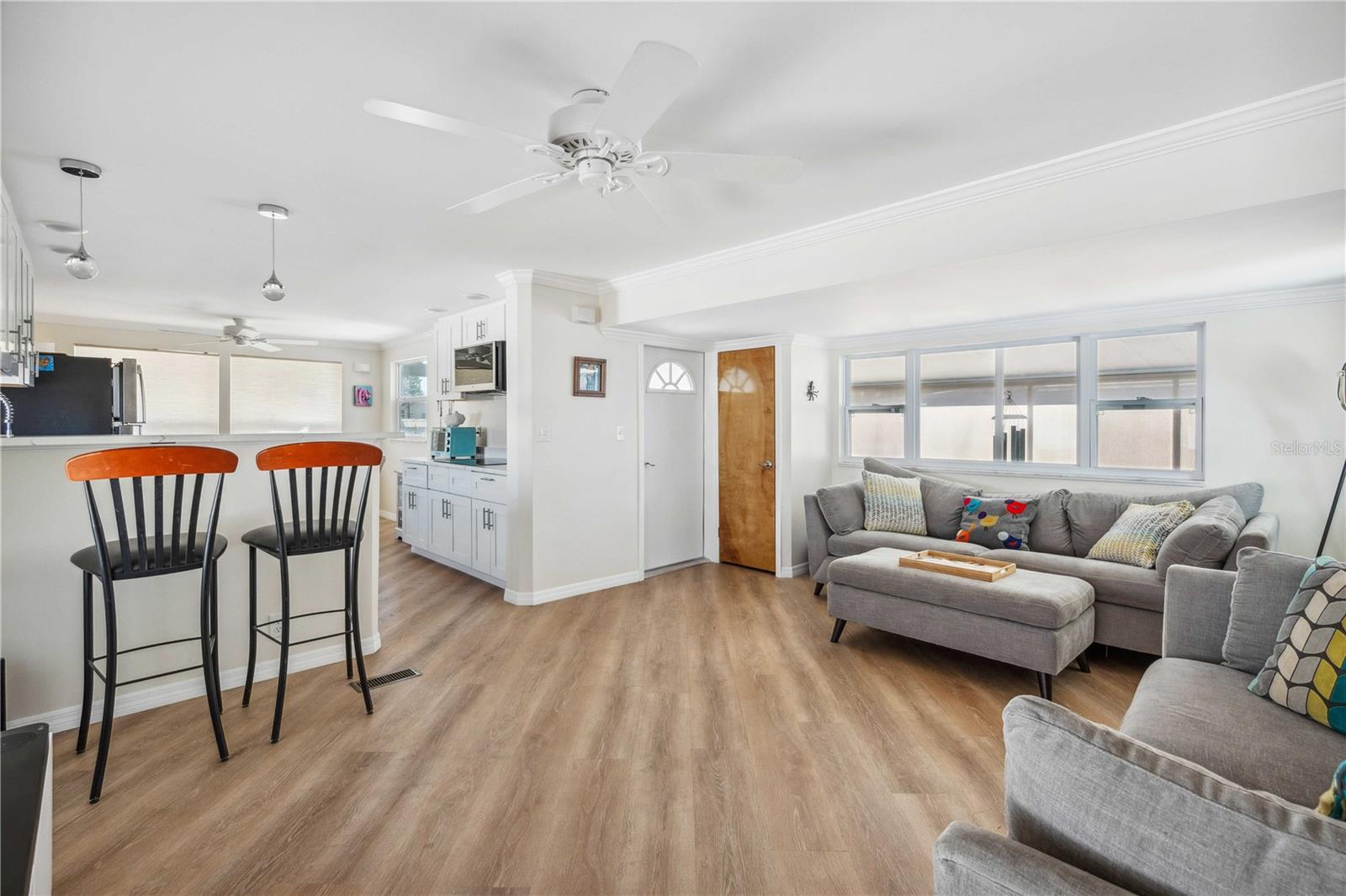 Custom lighting throughout this home including recessed lighting.