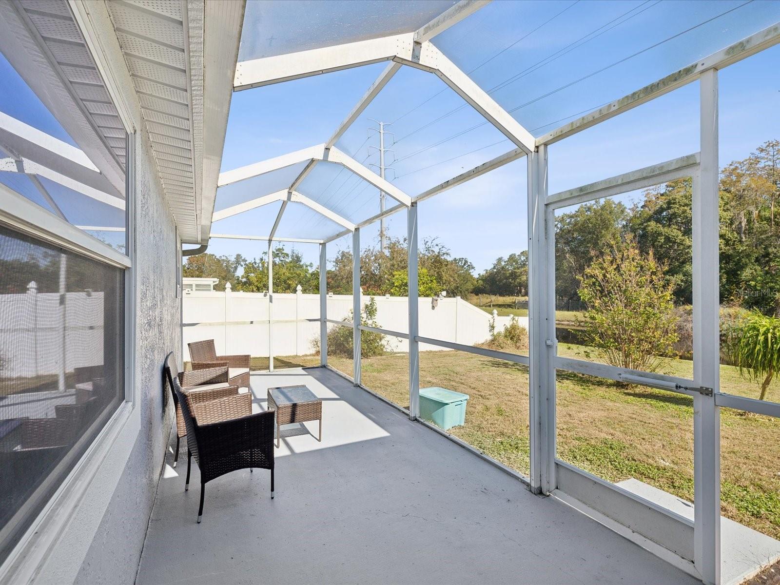 Screened patio