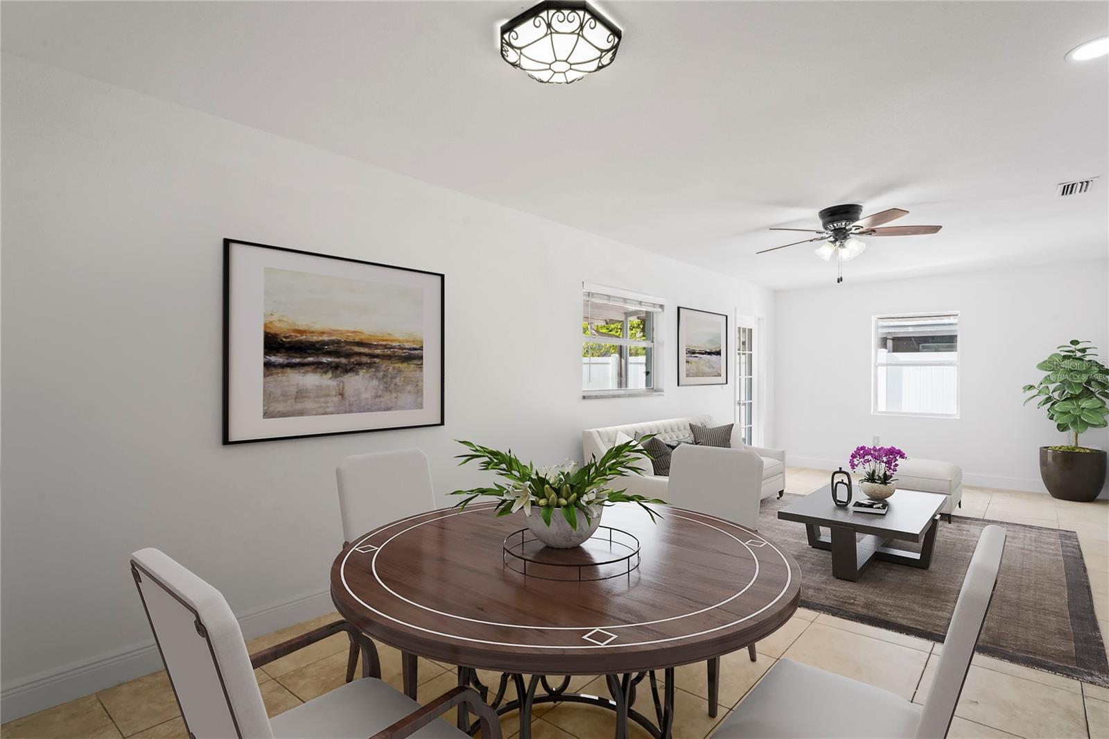 Virtually Staged Dining Room