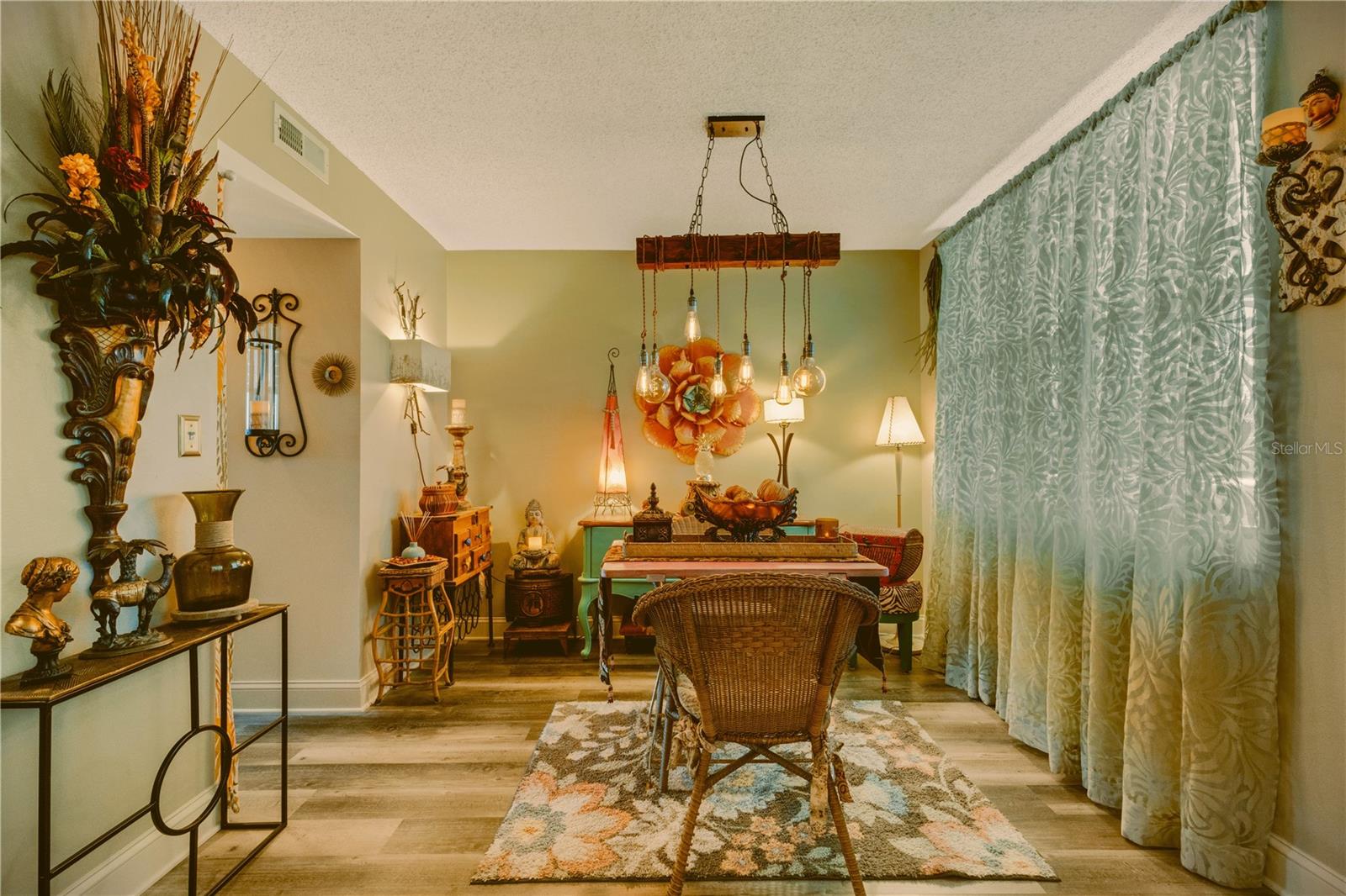 Dining area! New flooring throughout the property!  All furnishings convey!