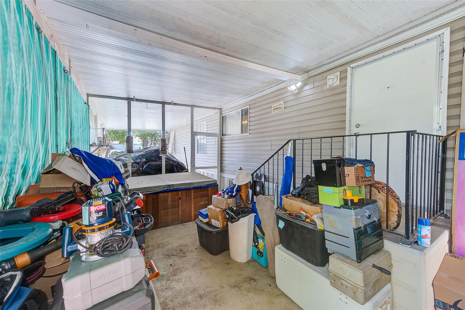 Home elavated & screened in porch