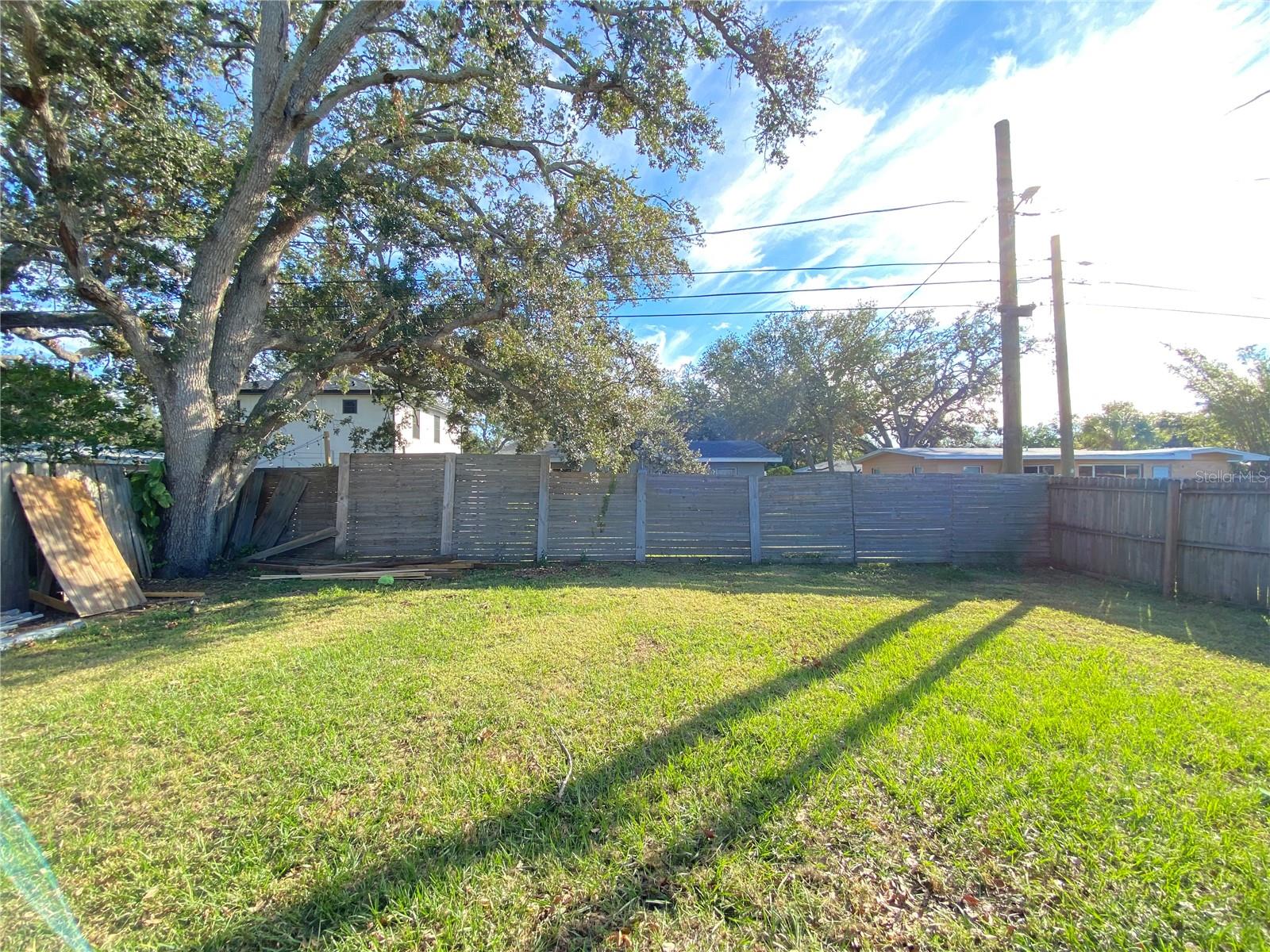 Fenced Yard.