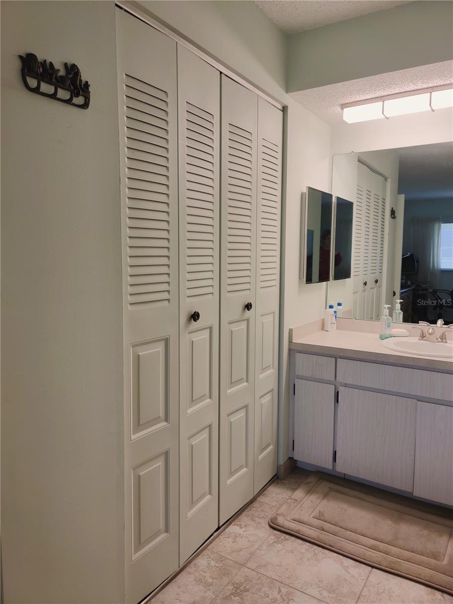 First closet of two in primary ensuite.