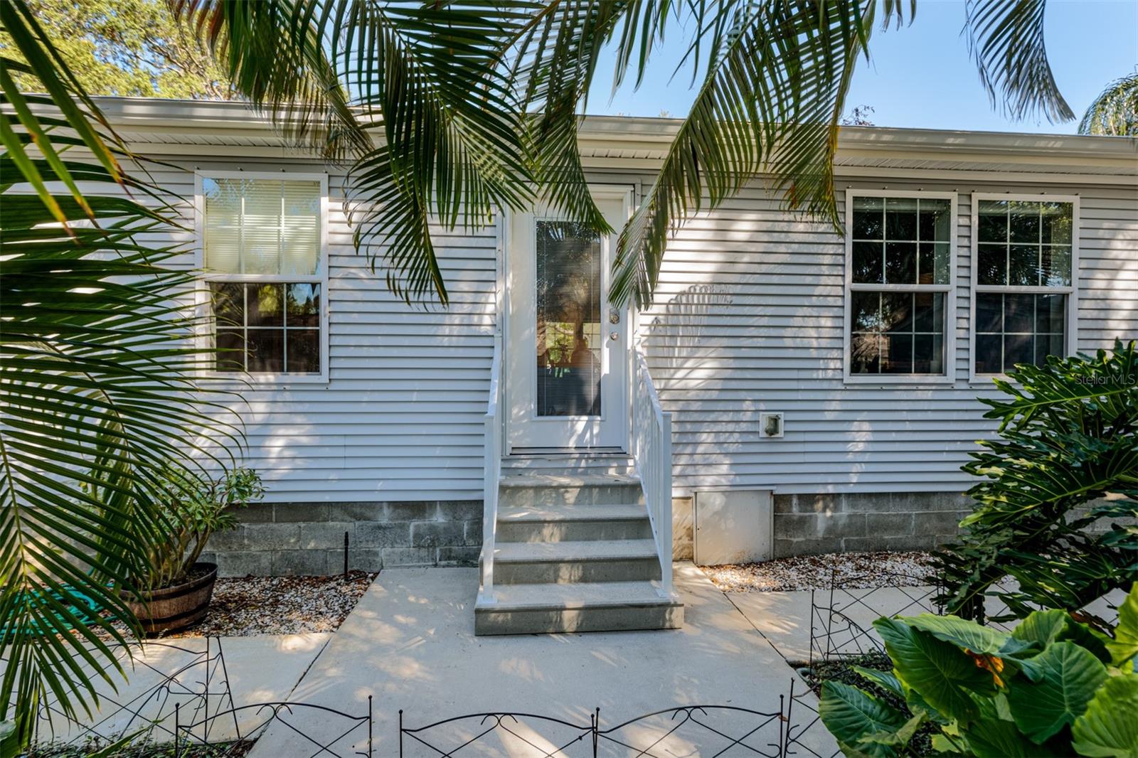 Back door on raised foundation