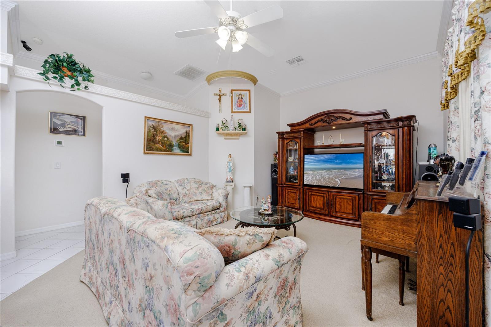 Living room off the kitchen