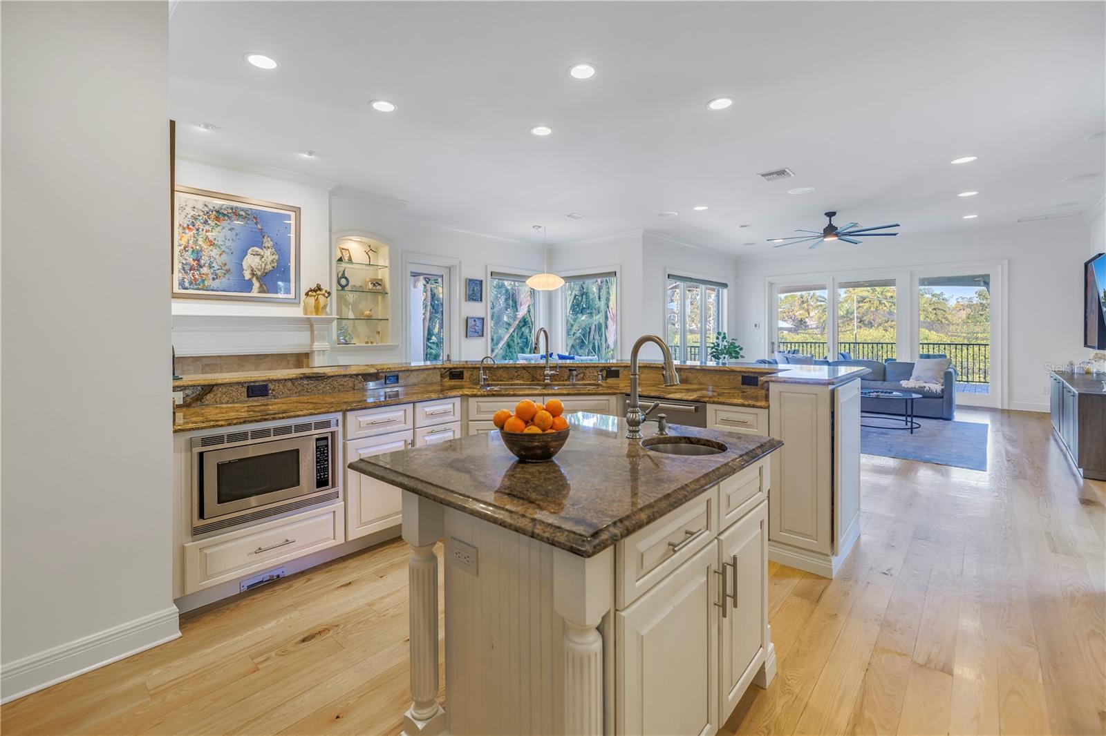 Kitchen open to family room