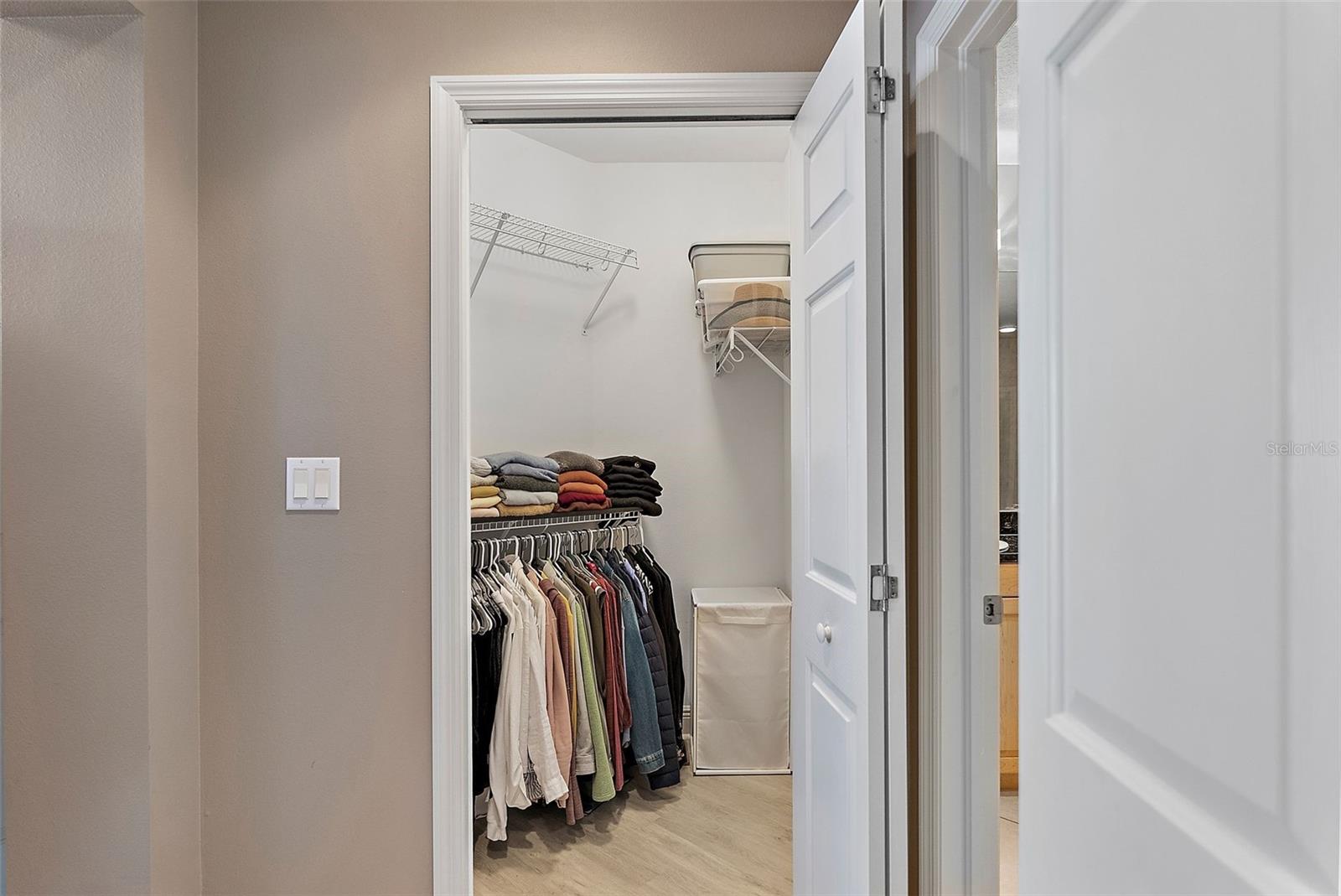 His and her walk-in closets