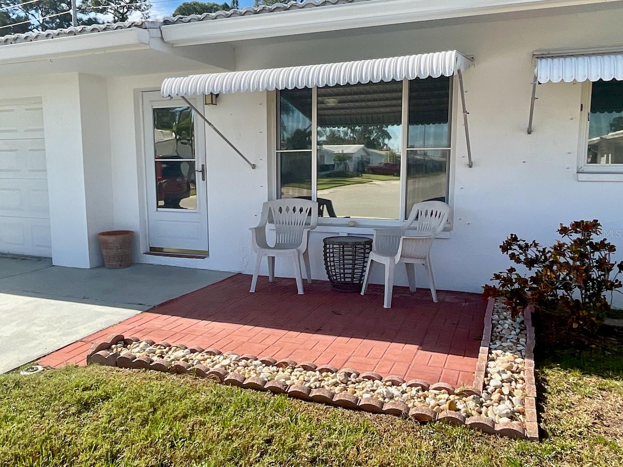 Front door and patio