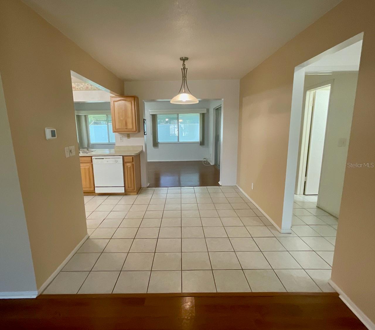 Dining room view to Family room