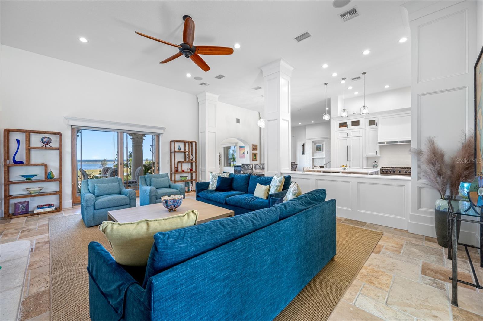 Family Room with sliding doors to terrace