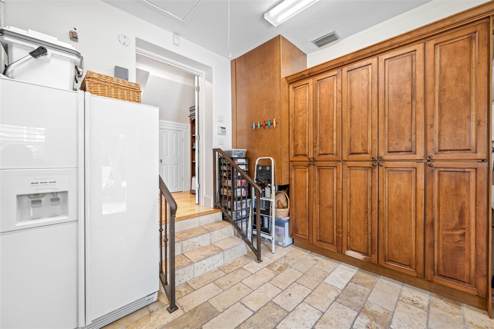 Stairs from Library to Mudroom