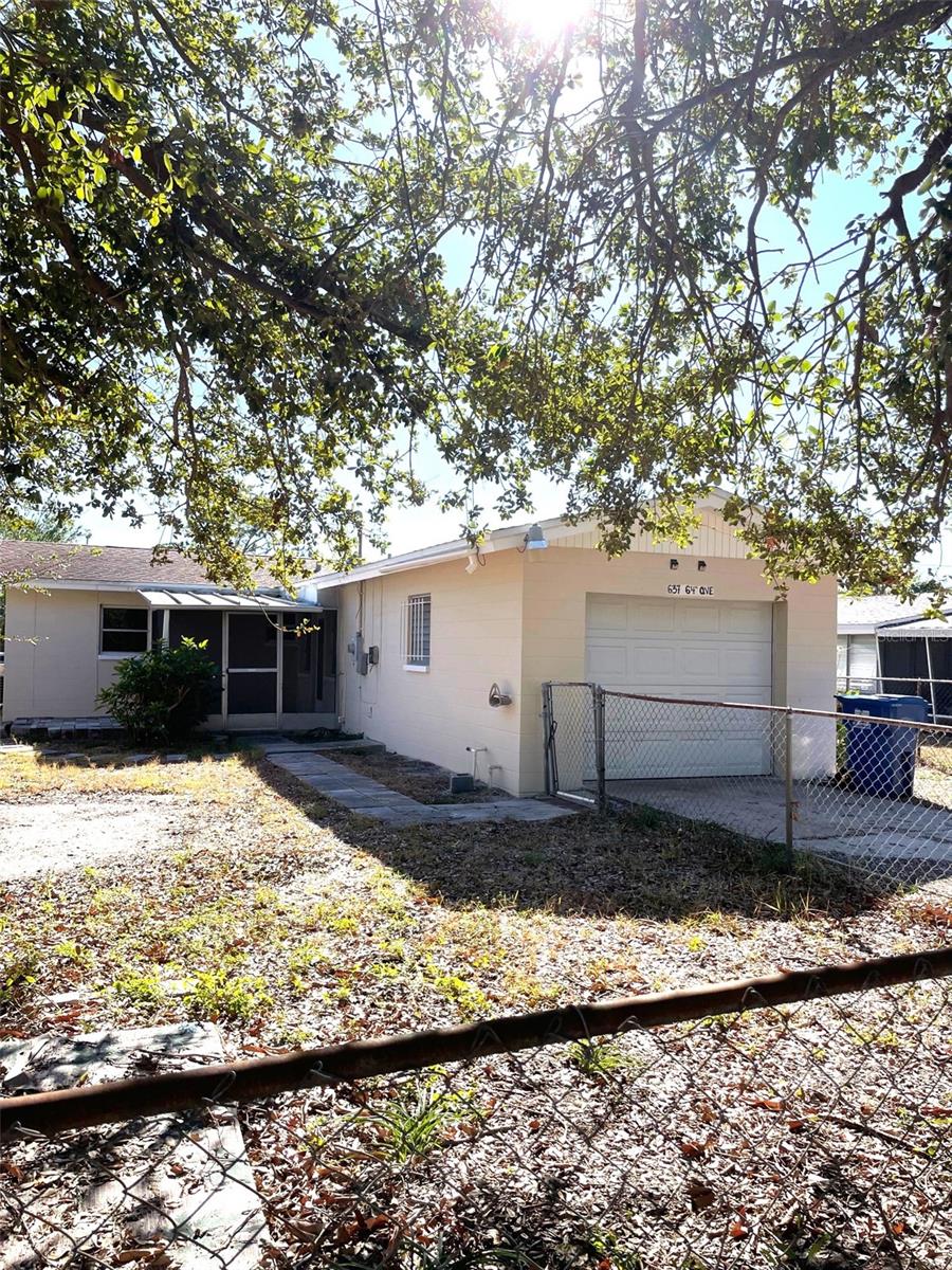 View of garage from alley