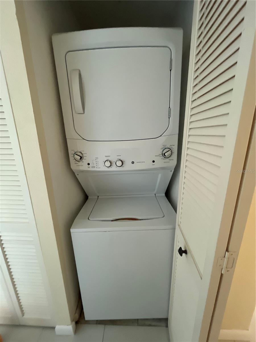 Interior laundry closet