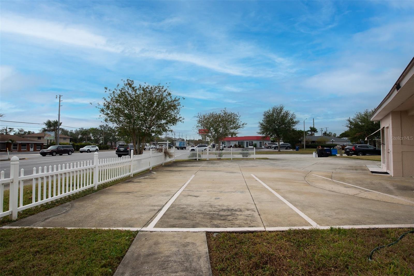 Parking lot with view of  Seminole  BLVD. looking South.