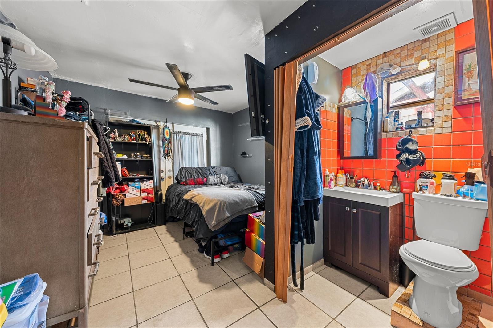 Garage converted into bedroom