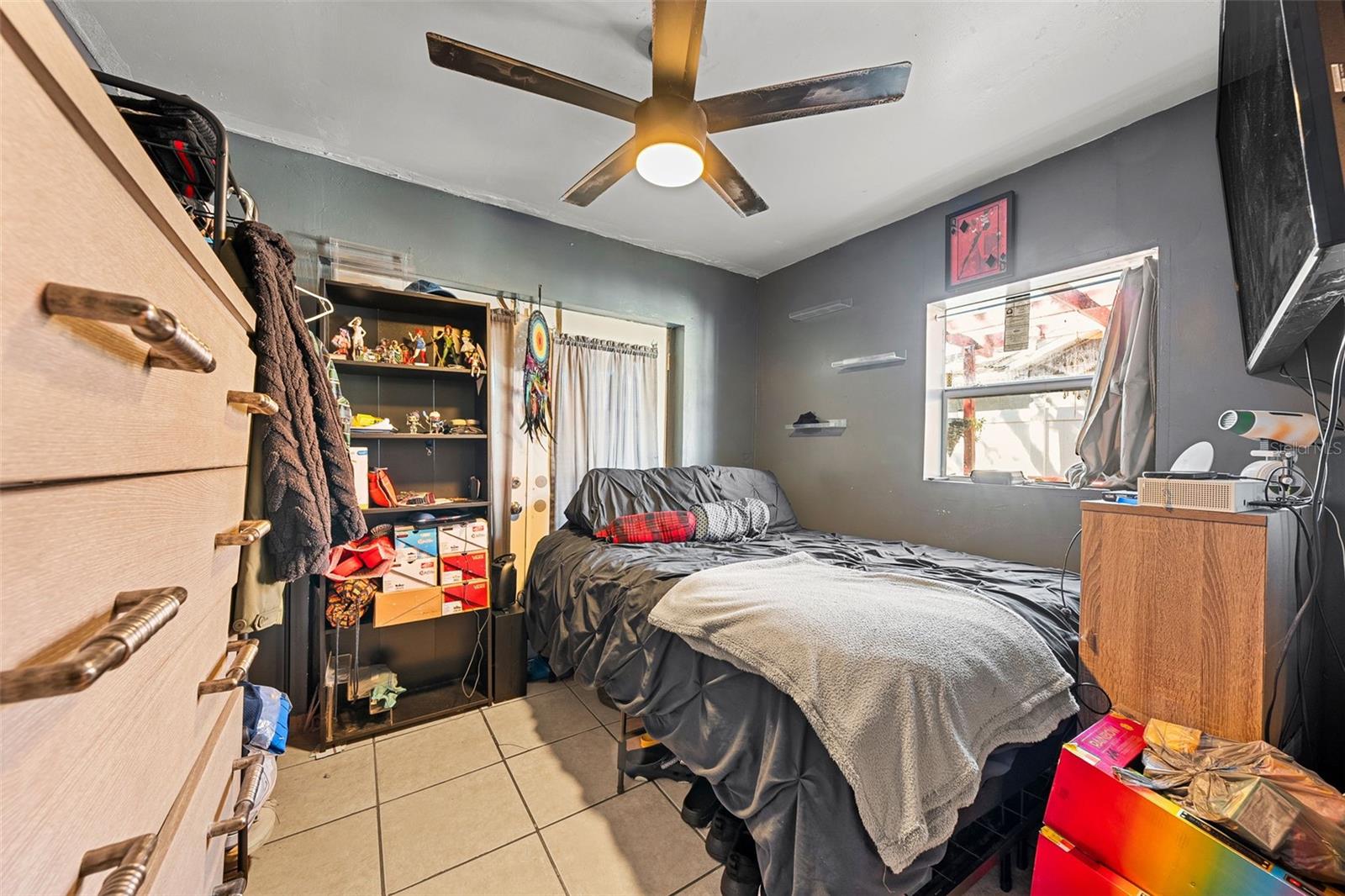 Garage converted into bedroom