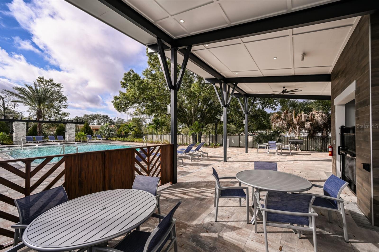 Covered Seating at the Pool