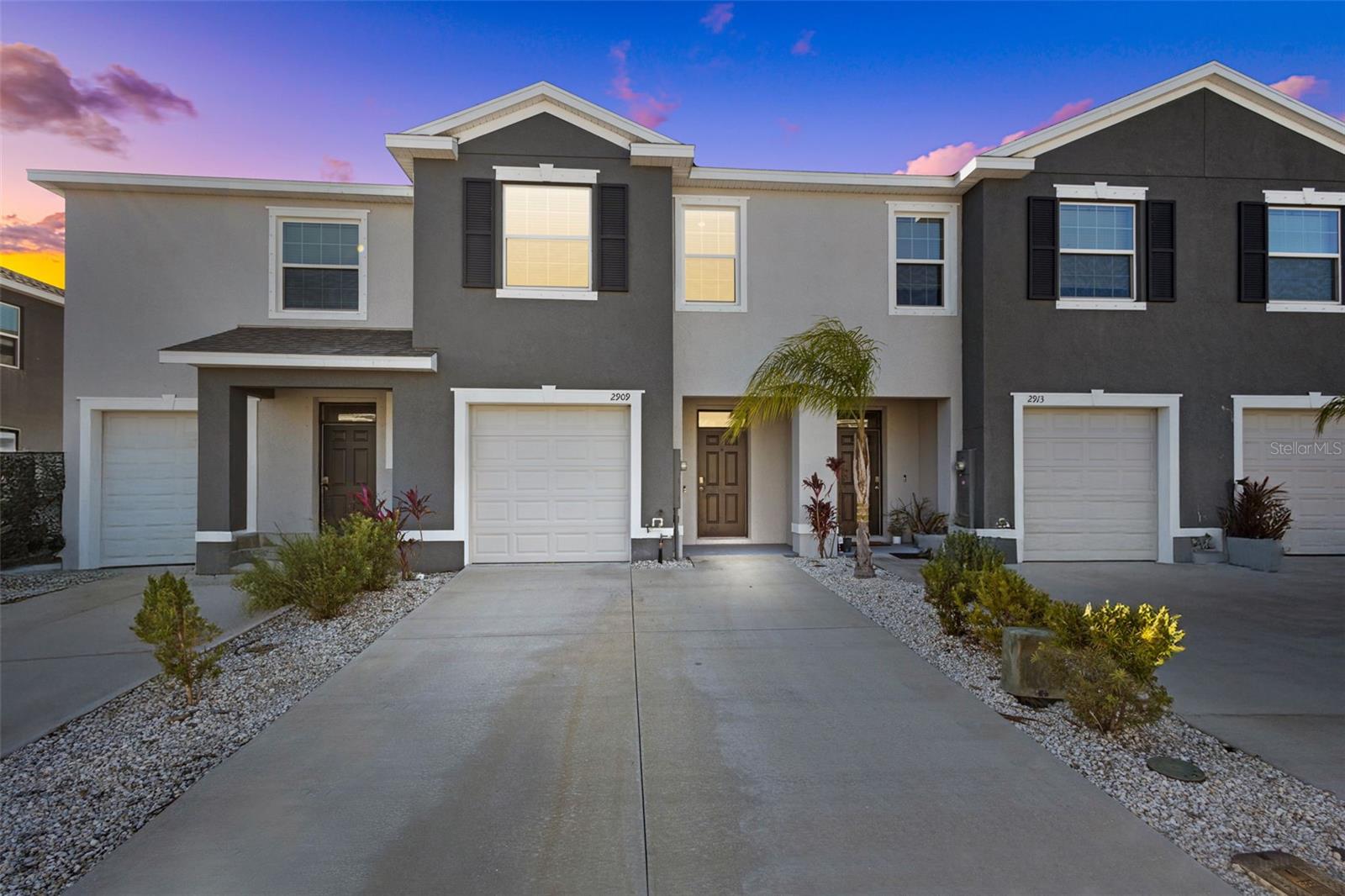 Front of Townhome - 1 car garage