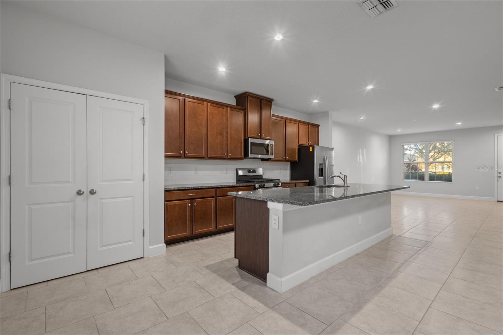 Kitchen with pantry beside