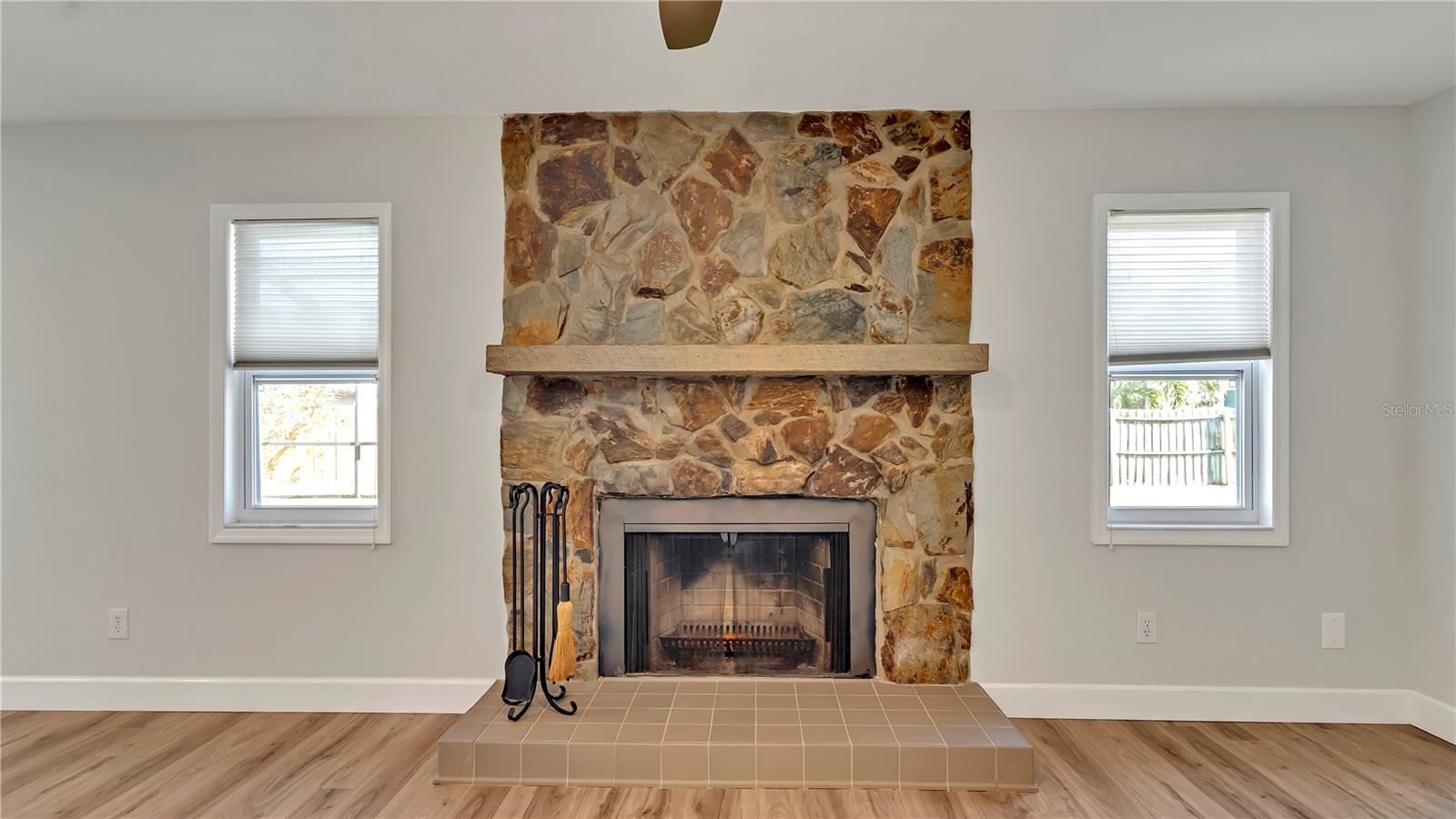 Family Room (12x18) with wood burning fireplace