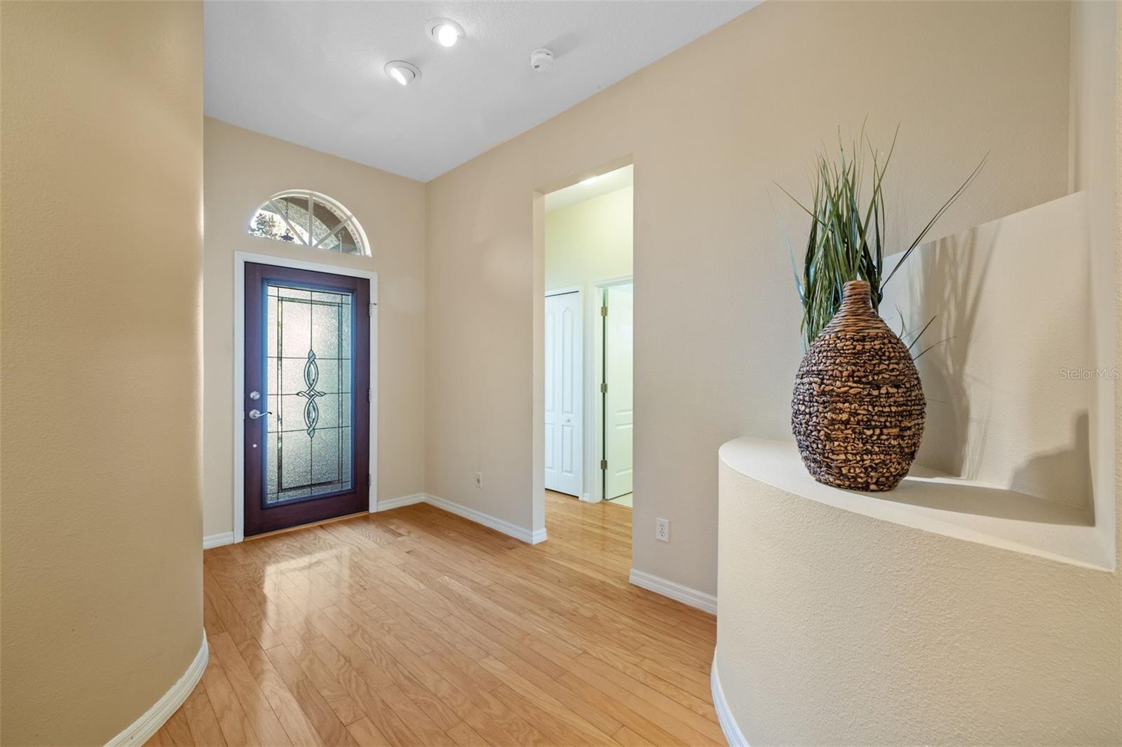 Leaded Front Door and Gererous Foyer