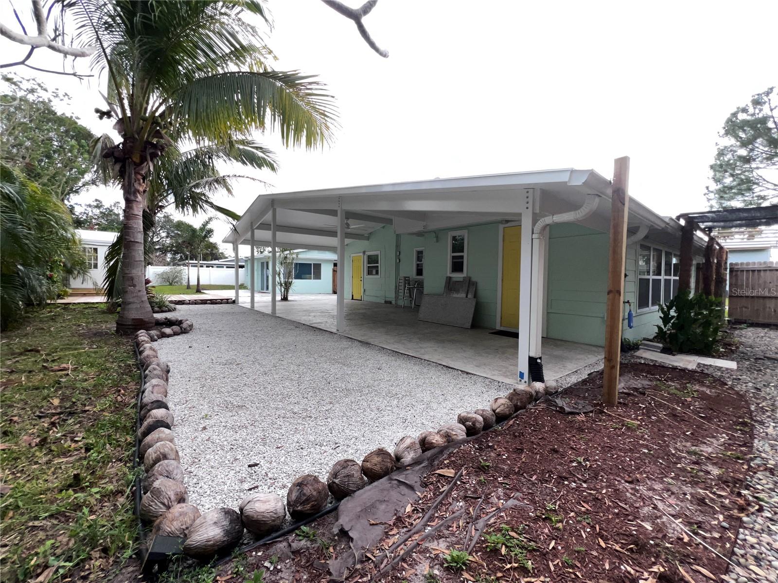 Covered back patio