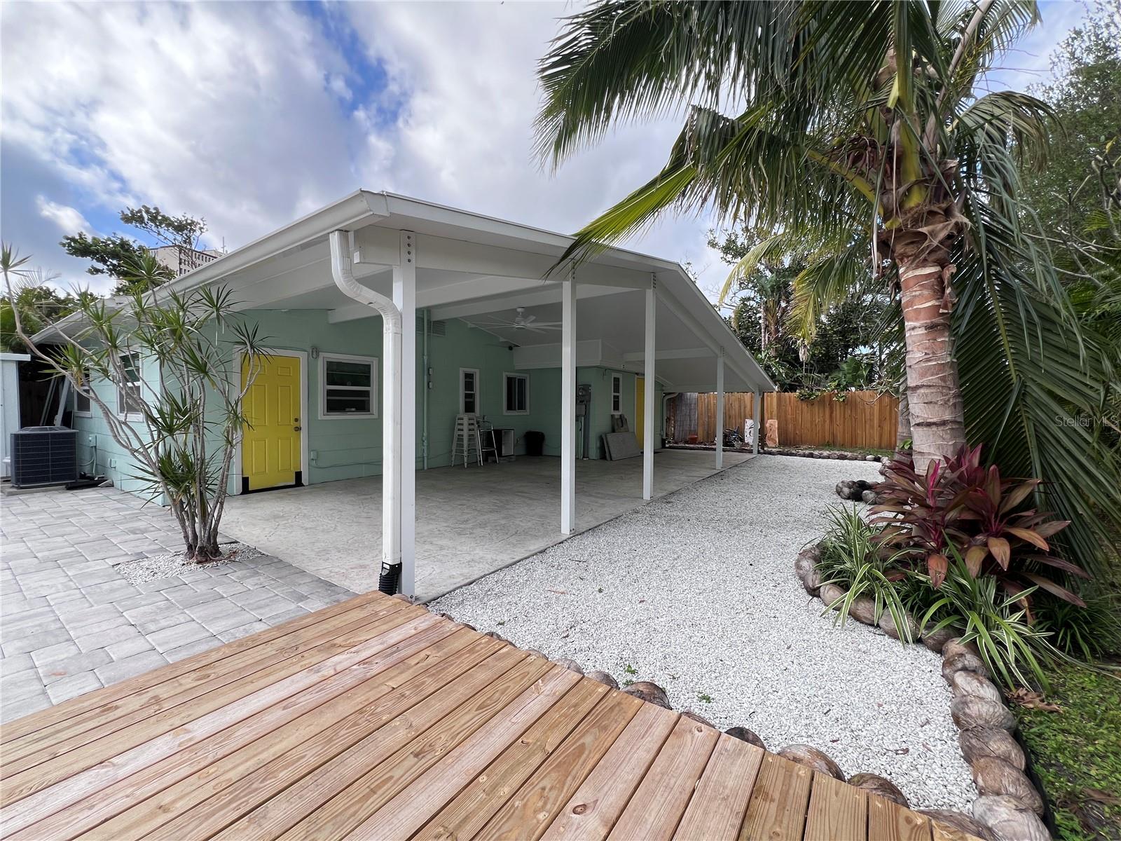 Covered back patio