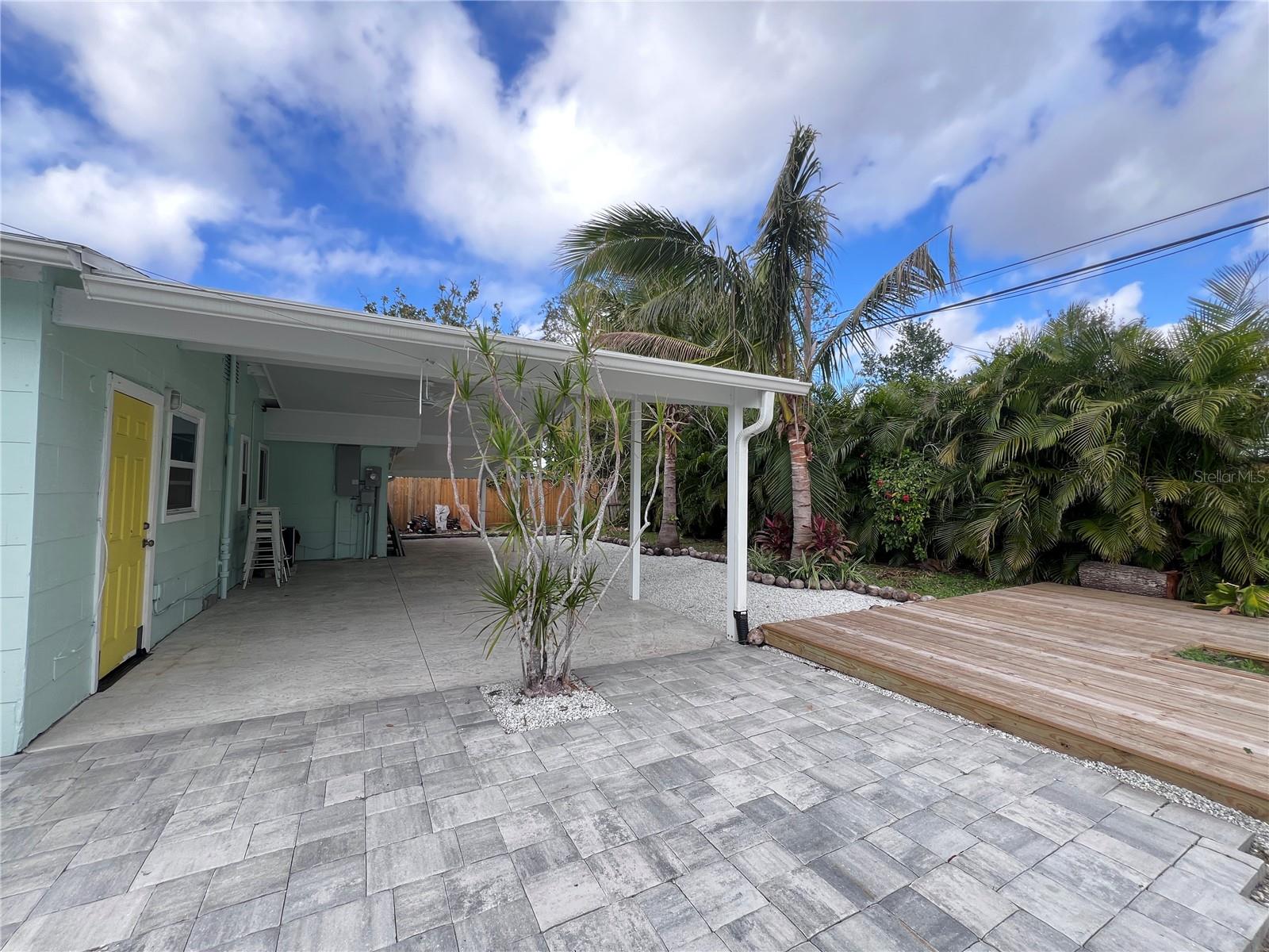 Covered back patio