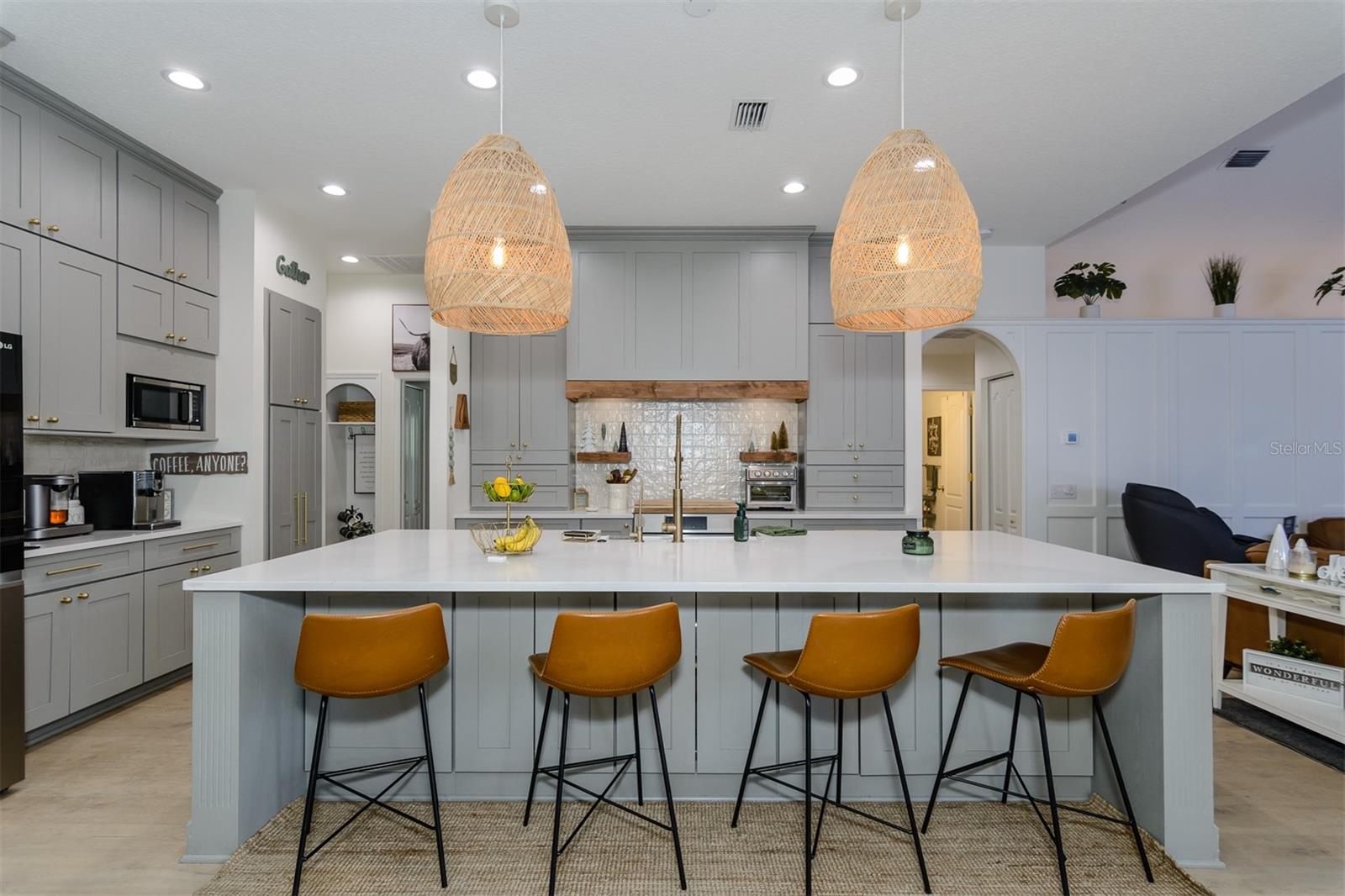 OH ... THE KITCHEN! MASSIVE ISLAND, COFFEE BAR AND STUNNING FINISHES