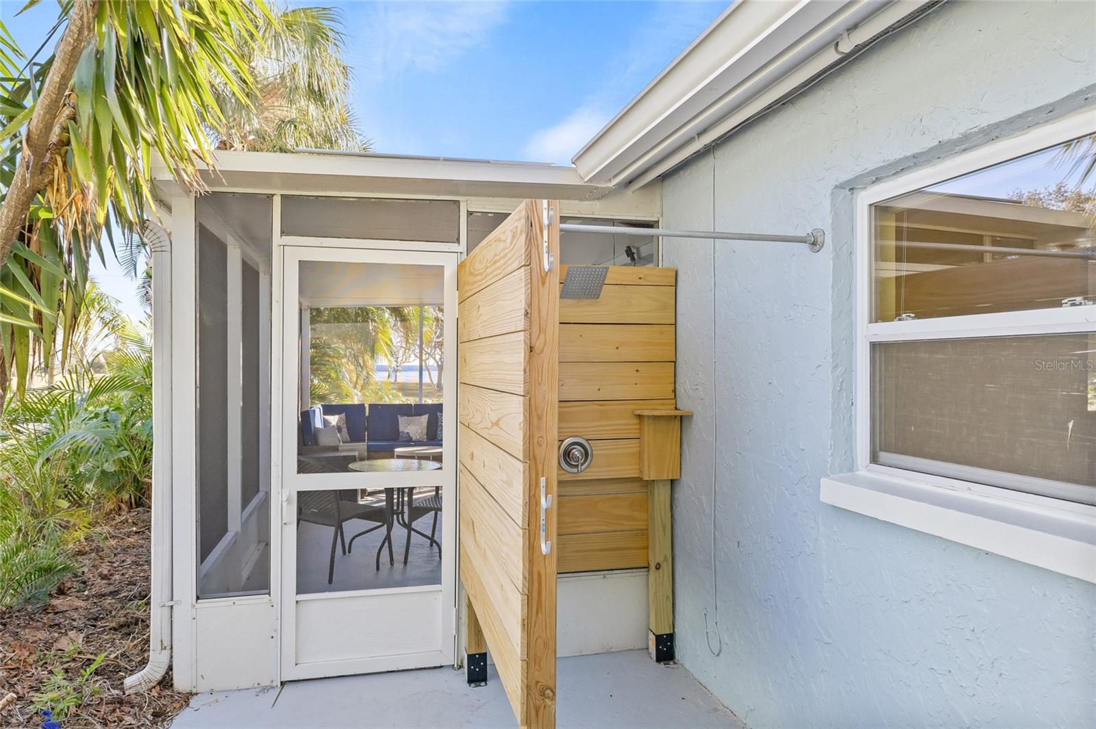 This outdoor shower is perfect for clean up after your outdoor adventures.