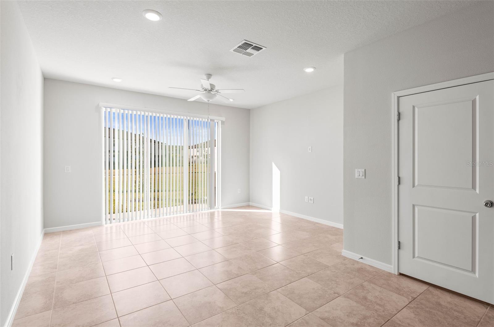 Sliding glass doors give you an unobstructed view of the park.