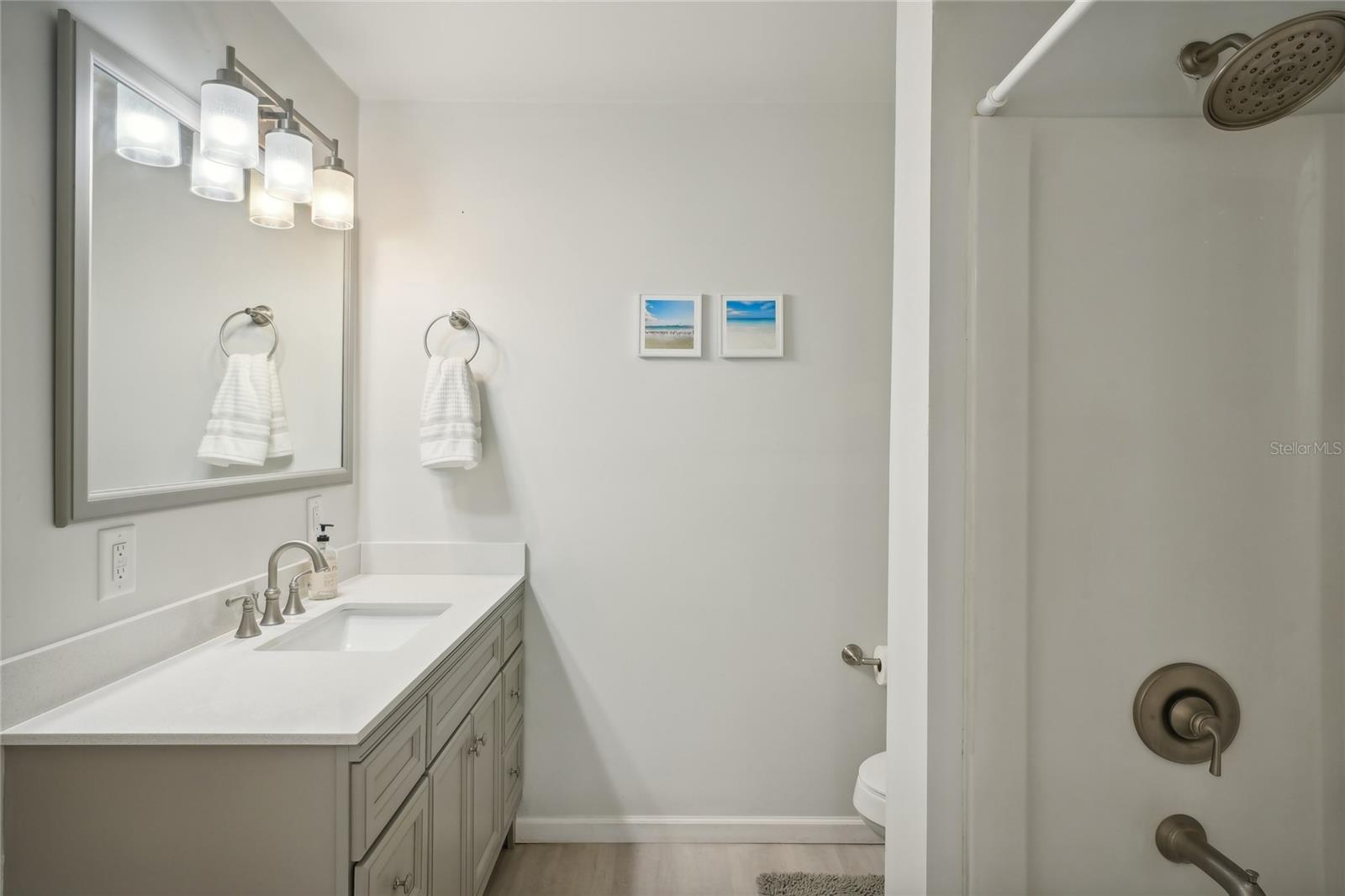 Guest Bathroom, Updated Tub, Toilet and Vanity