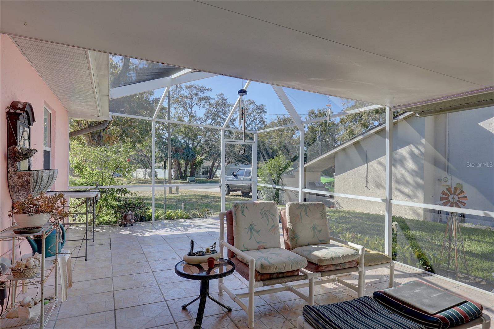 Covered screened-in patio