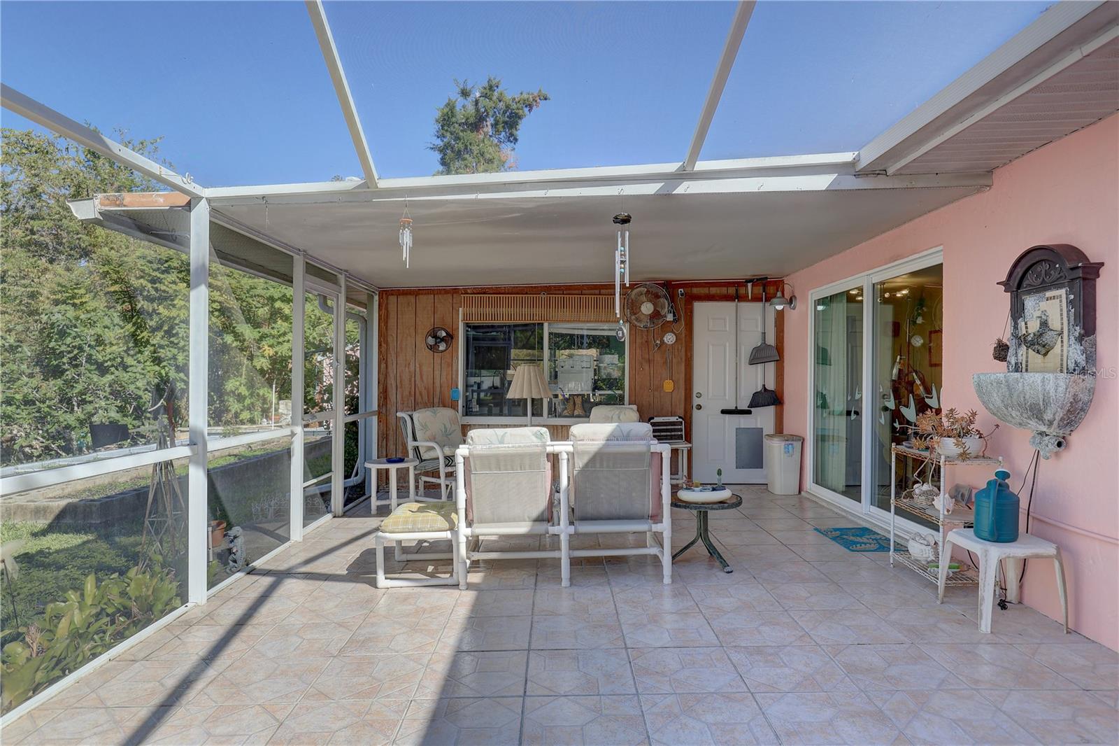 Covered screened-in patio