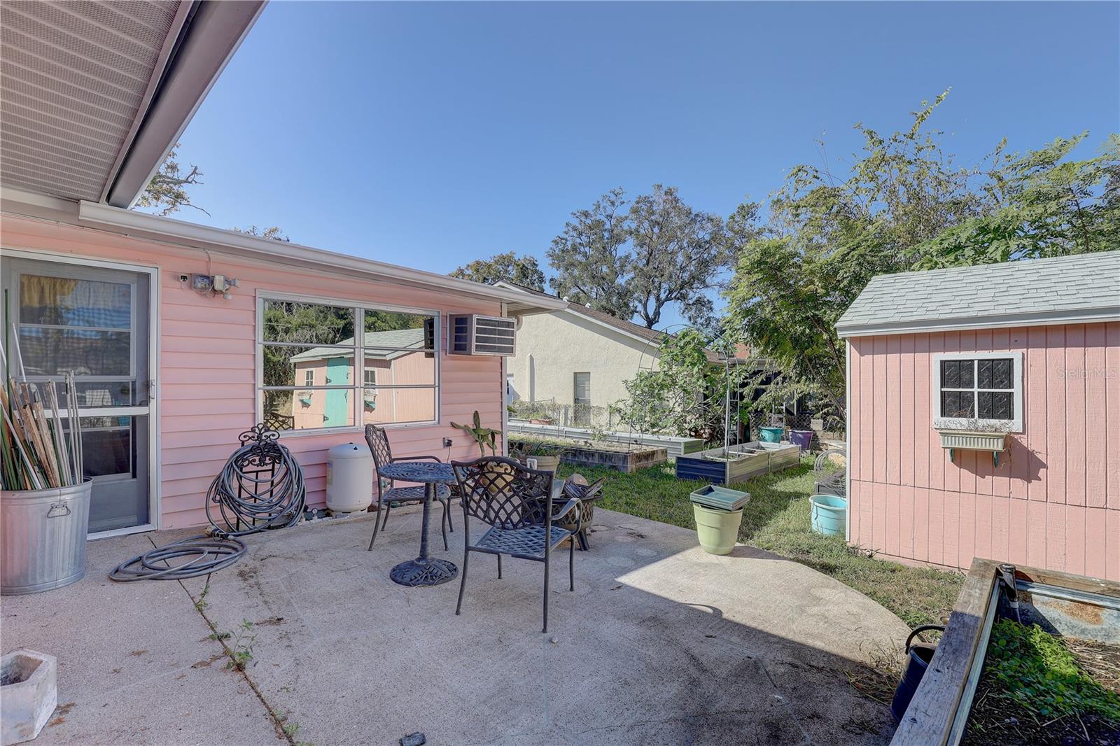 View of garden from side yard